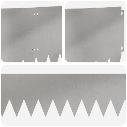 Lawn Edging 20 pcs 103 x 30 cm Steel Silver