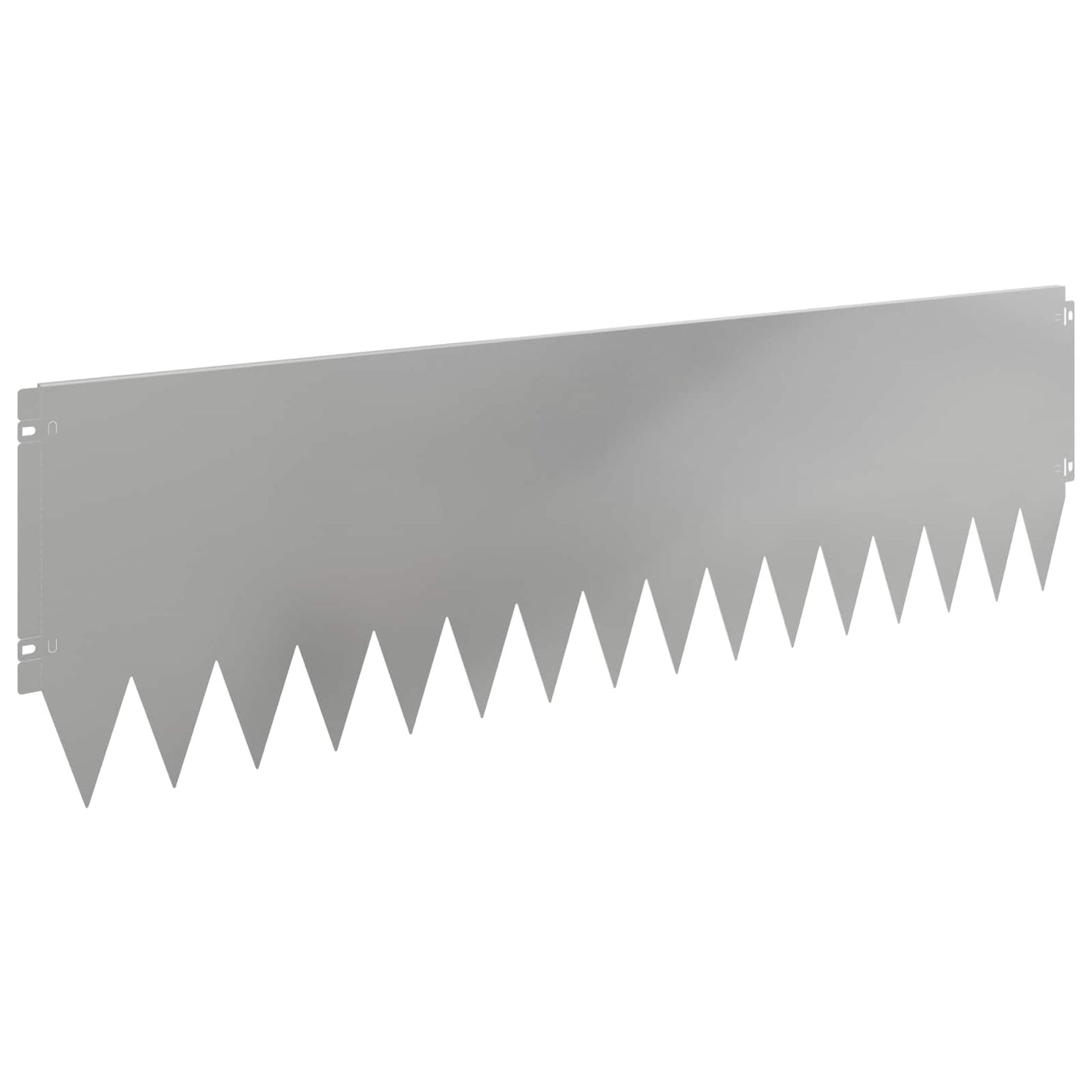 Lawn Edging 10 pcs 103 x 30 cm Steel Silver