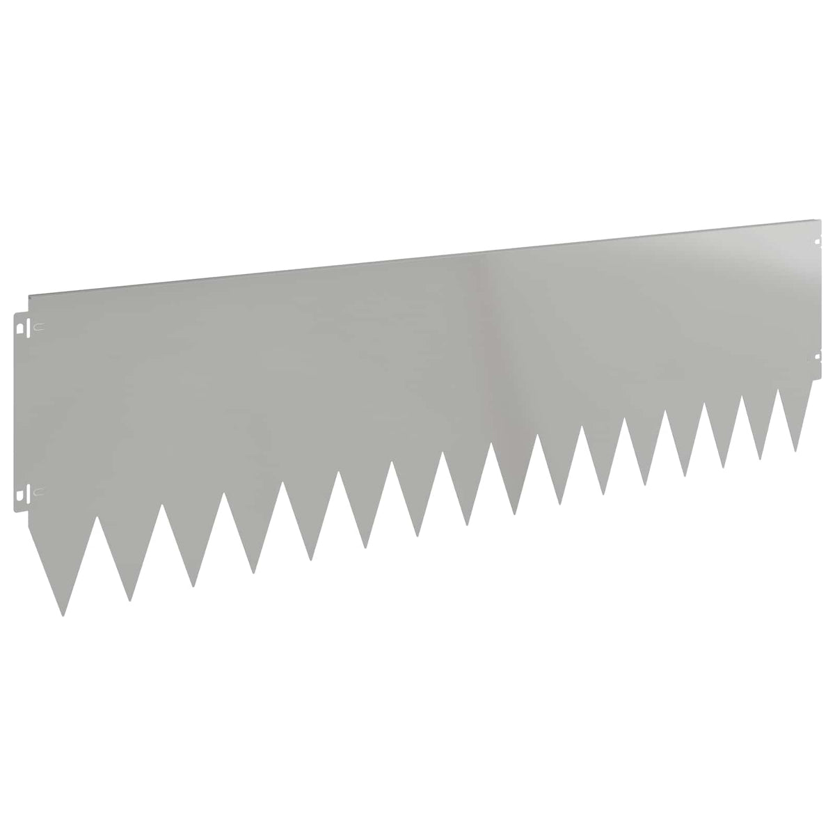 Lawn Edging 10 pcs 103 x 30 cm Steel Silver