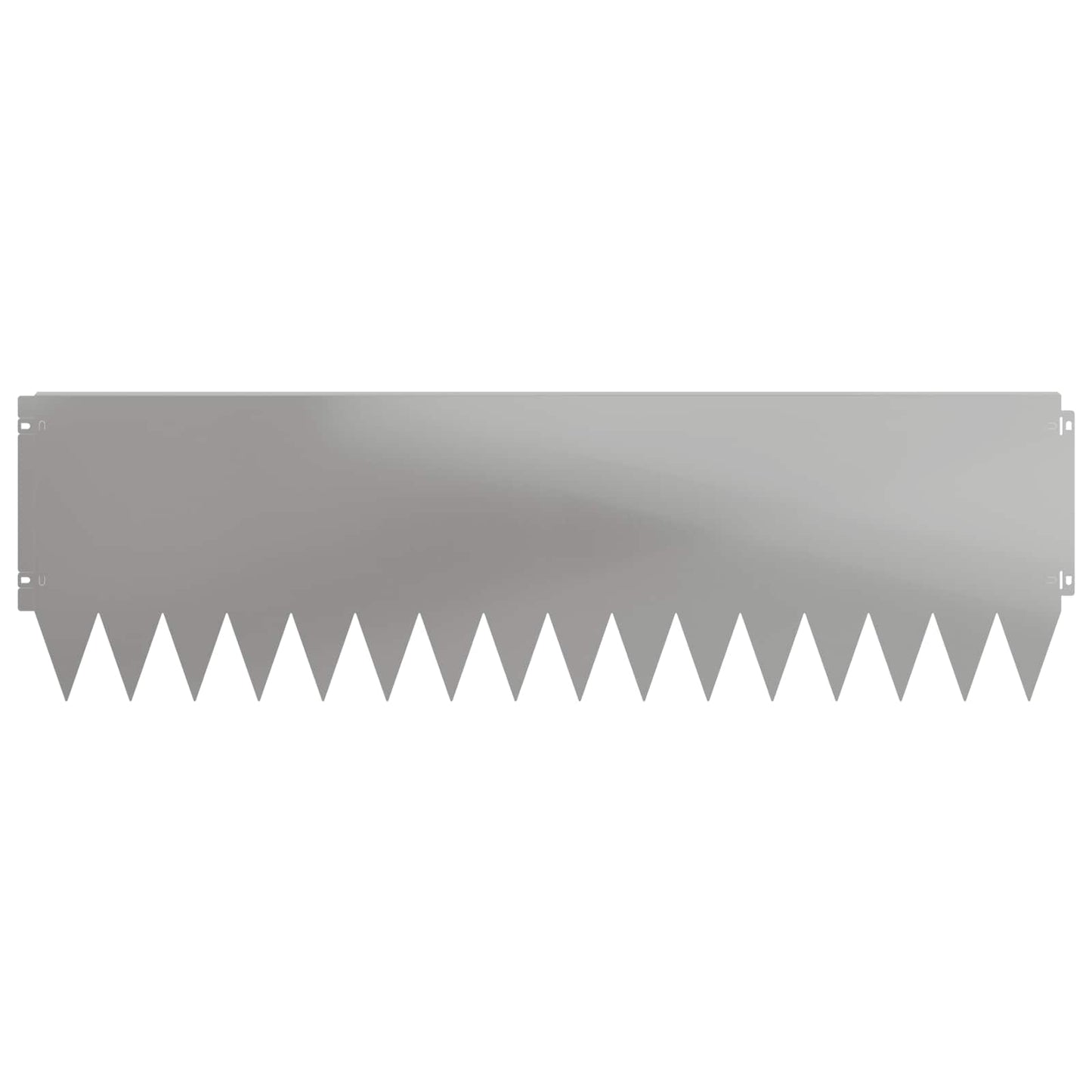 Lawn Edging 10 pcs 103 x 30 cm Steel Silver
