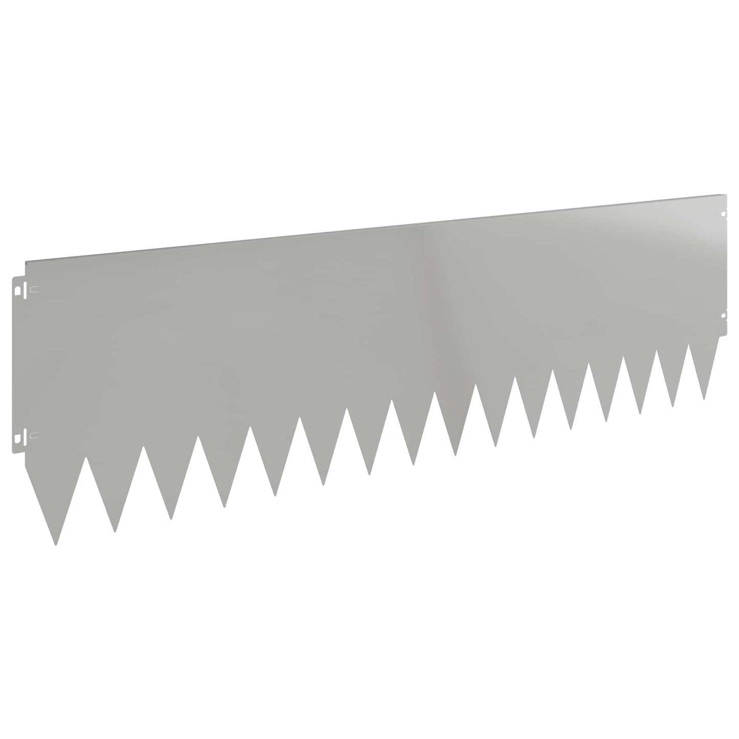 Lawn Edging 20 pcs 103 x 30 cm Steel Silver