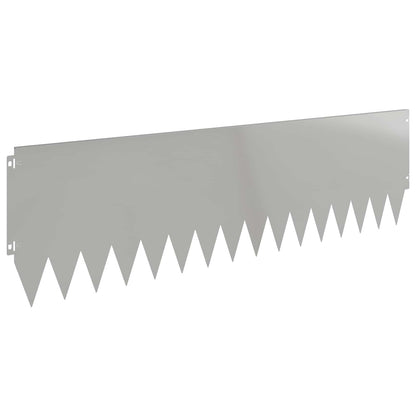 Lawn Edging 20 pcs 103 x 30 cm Steel Silver