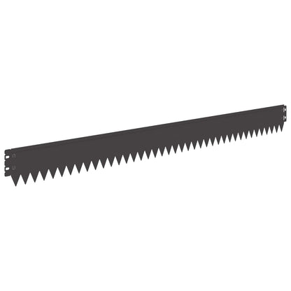 Lawn Edging 30 pcs 103 x 10 cm Steel Black