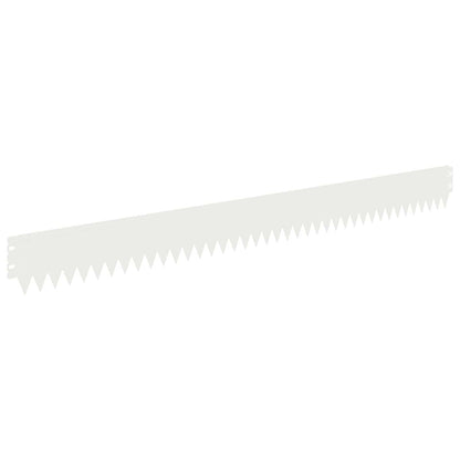 Lawn Edging 30 pcs 103 x 10 cm Steel White