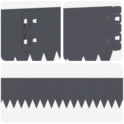 Lawn Edging 10 pcs 103 x 10 cm Steel Anthracite