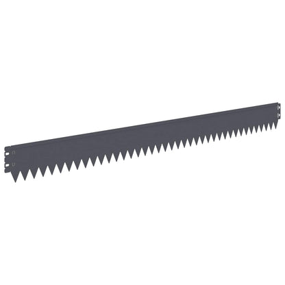 Lawn Edging 20 pcs 103 x 10 cm Steel Anthracite
