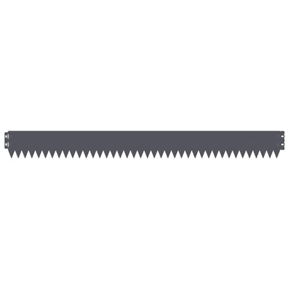 Lawn Edging 20 pcs 103 x 10 cm Steel Anthracite