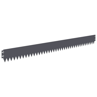 Lawn Edging 30 pcs 103 x 10 cm Steel Anthracite