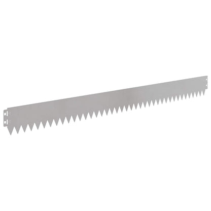 Lawn Edging 20 pcs 103 x 10 cm Steel Silver