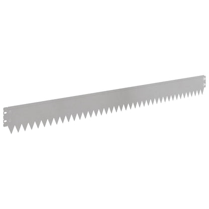 Lawn Edging 50 pcs 103 x 10 cm Steel Silver