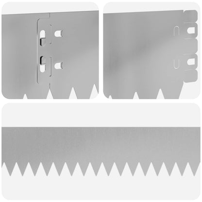 Lawn Edging 20 pcs 103 x 10 cm Steel Silver