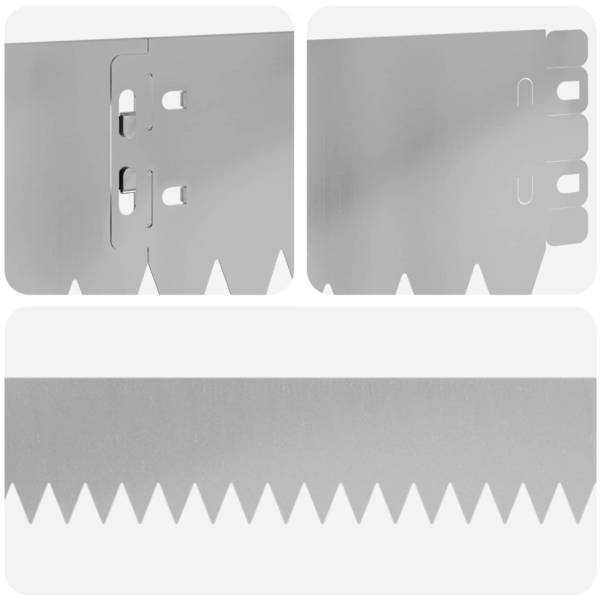 Lawn Edging 20 pcs 103 x 10 cm Steel Silver