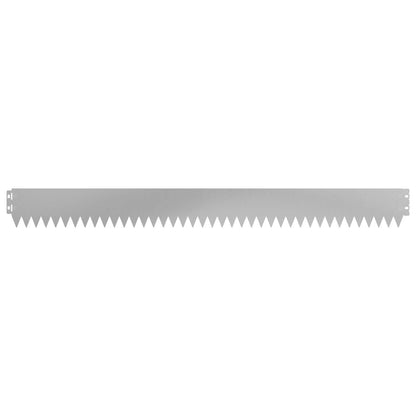 Lawn Edging 30 pcs 103 x 10 cm Steel Silver