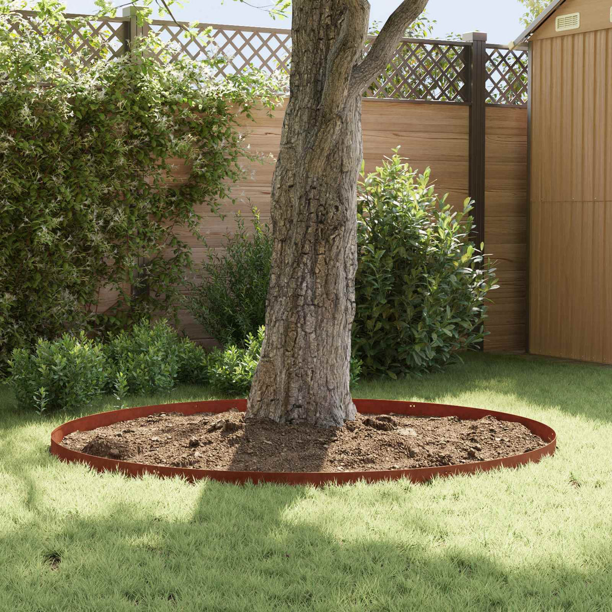 Lawn Edge with Top Fold 20 pcs 103x10cm Steel Rusty