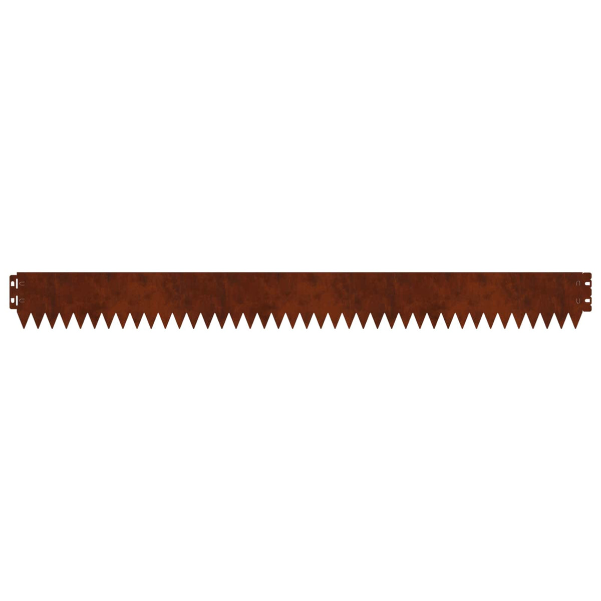 Lawn Edge with Top Fold 20 pcs 103x10cm Steel Rusty