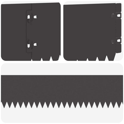 Lawn Edging 10 pcs 103 x 15 cm Steel Black