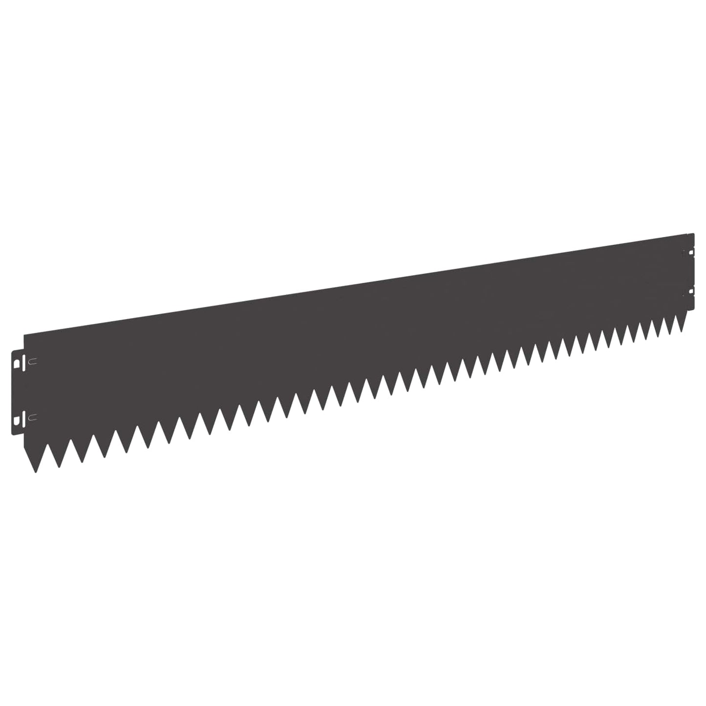 Lawn Edging 30 pcs 103 x 15 cm Steel Black