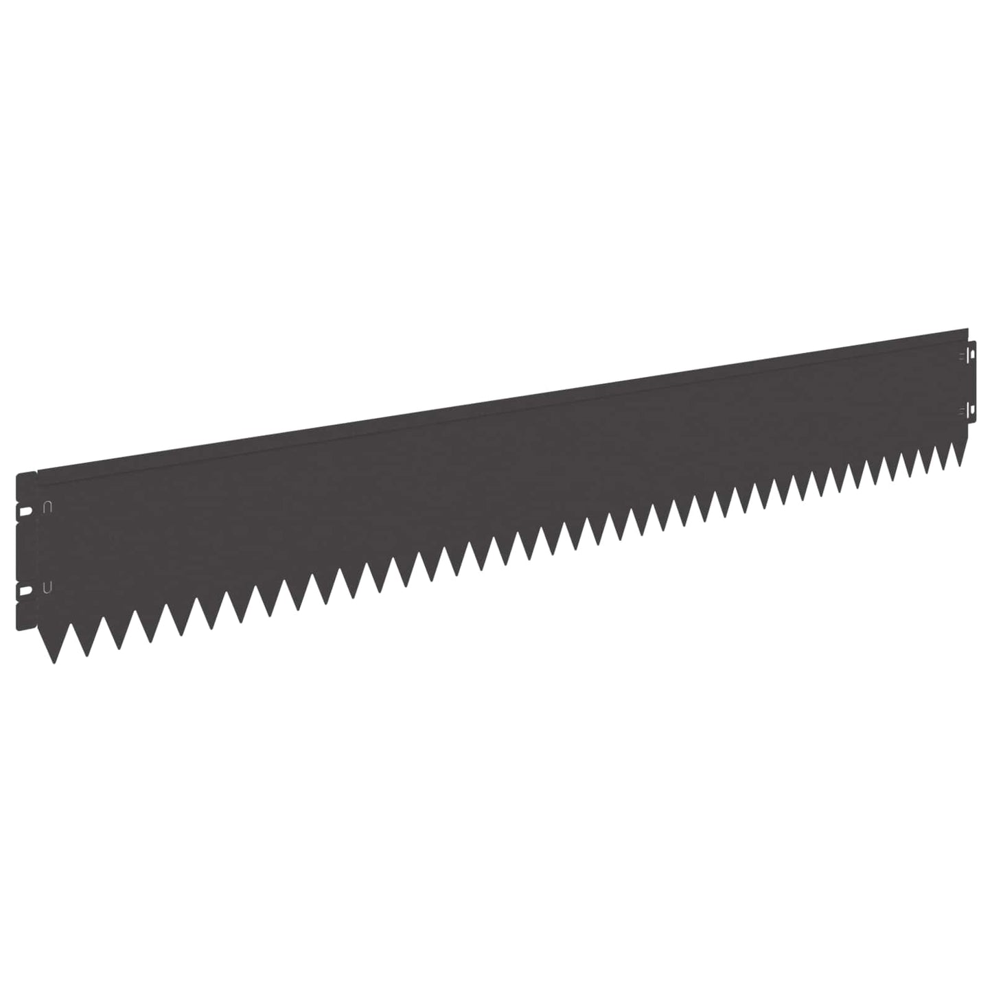 Lawn Edging 30 pcs 103 x 15 cm Steel Black