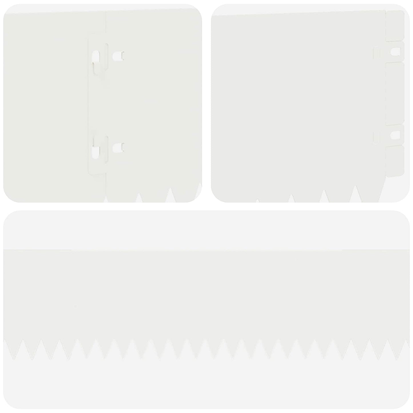 Lawn Edging 10 pcs 103 x 15 cm Steel White