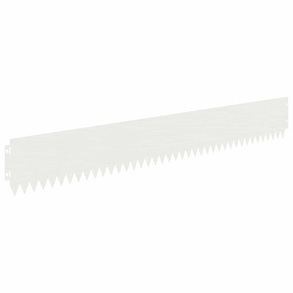 Lawn Edging 20 pcs 103 x 15 cm Steel White