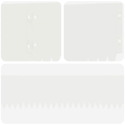 Lawn Edging 30 pcs 103 x 15 cm Steel White