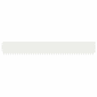 Lawn Edging 30 pcs 103 x 15 cm Steel White