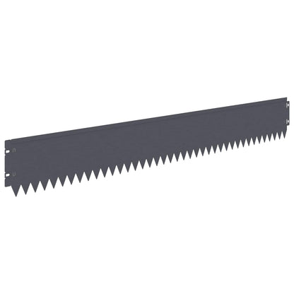 Lawn Edging 10 pcs 103 x 15 cm Steel Anthracite