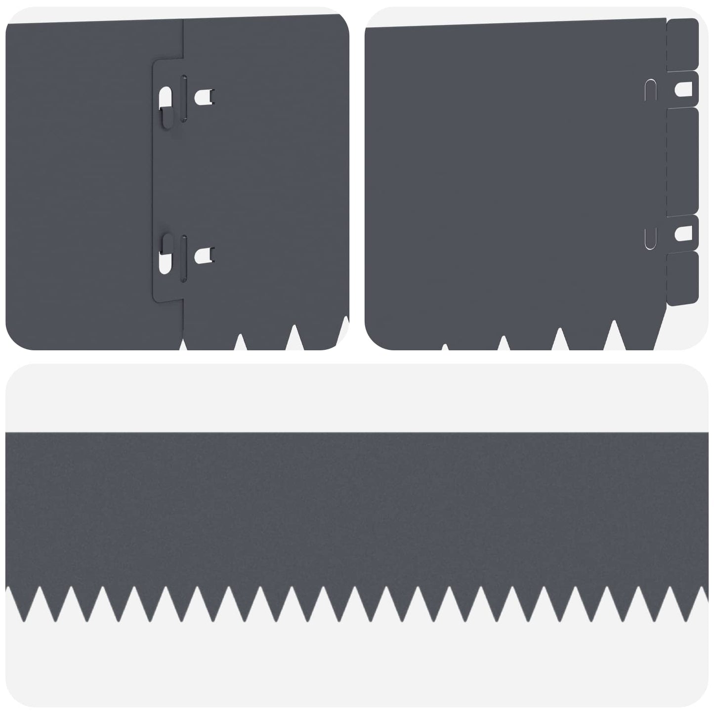 Lawn Edging 20 pcs 103 x 15 cm Steel Anthracite
