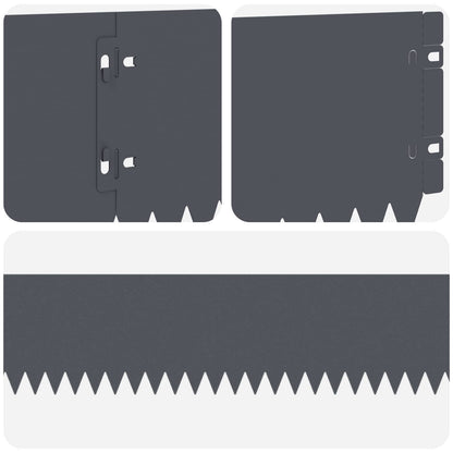 Lawn Edging 20 pcs 103 x 15 cm Steel Anthracite