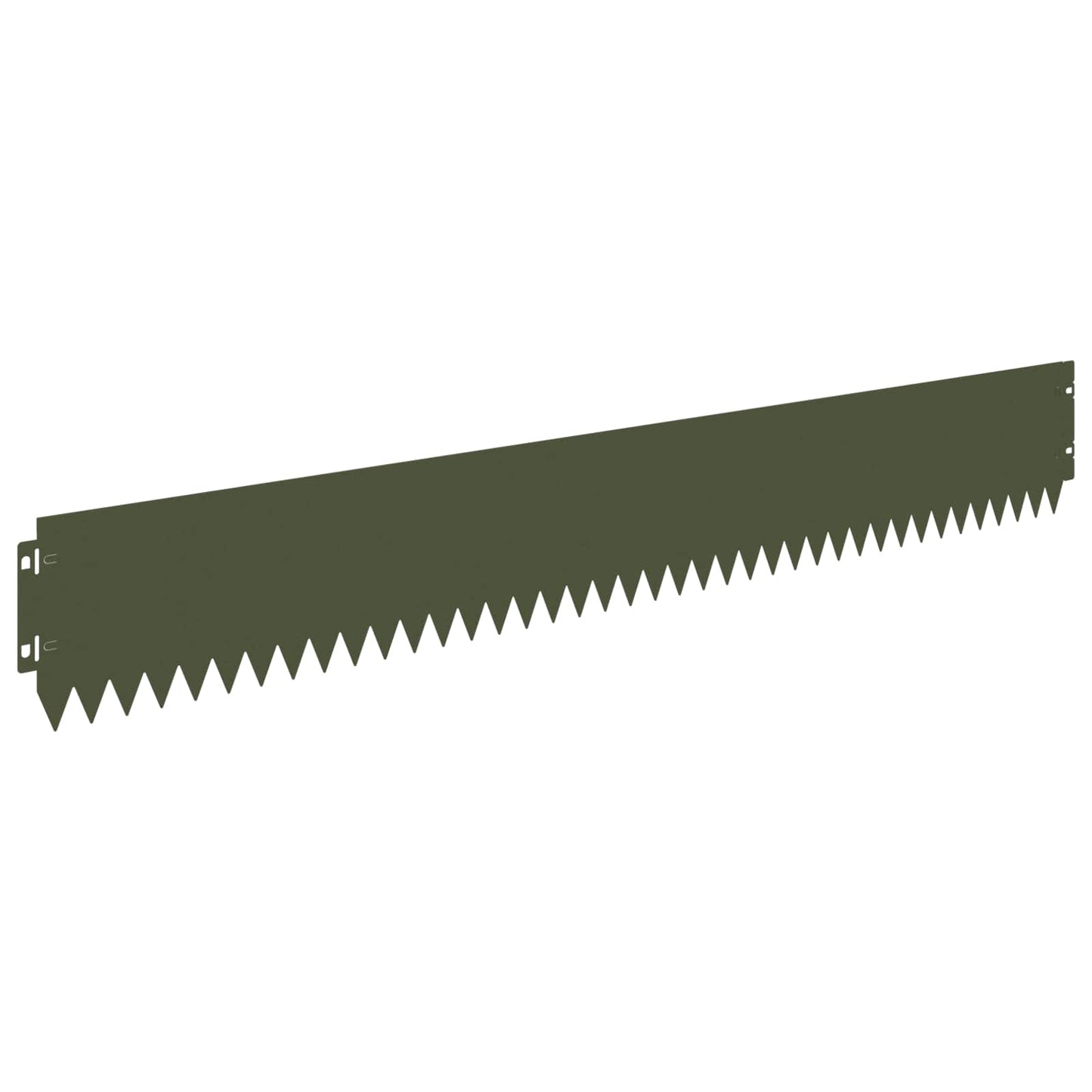 Lawn Edging 10 pcs 103 x 15 cm Steel Olive Green