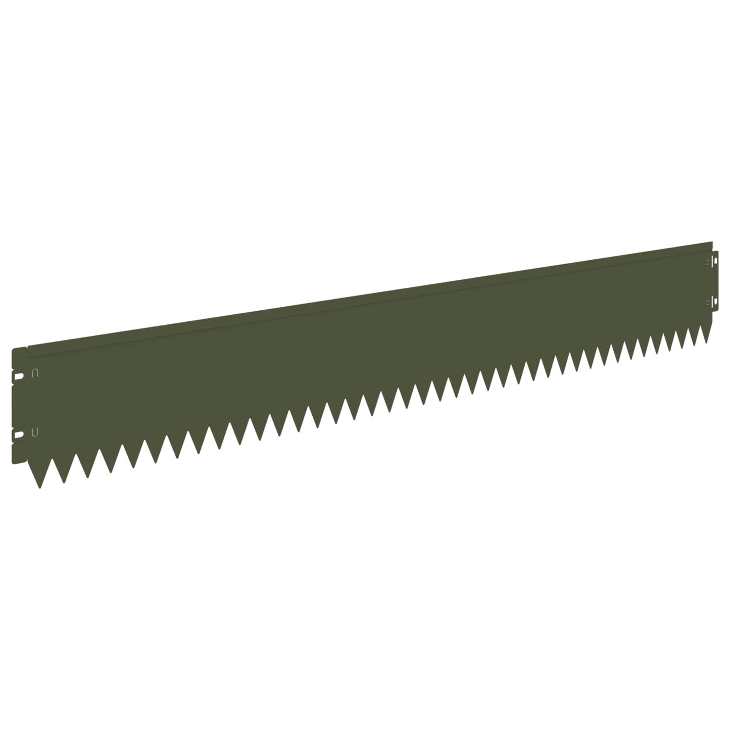 Lawn Edging 30 pcs 103 x 15 cm Steel Olive Green