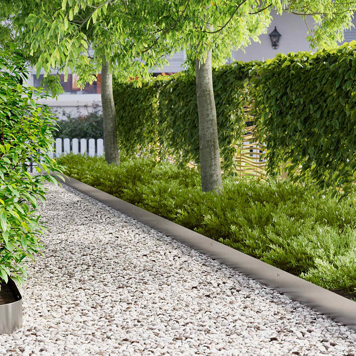 Lawn Edging 10 pcs 103 x 15 cm Steel Silver