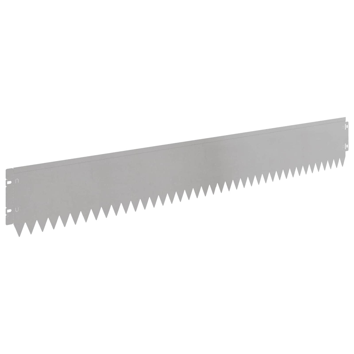 Lawn Edging 10 pcs 103 x 15 cm Steel Silver