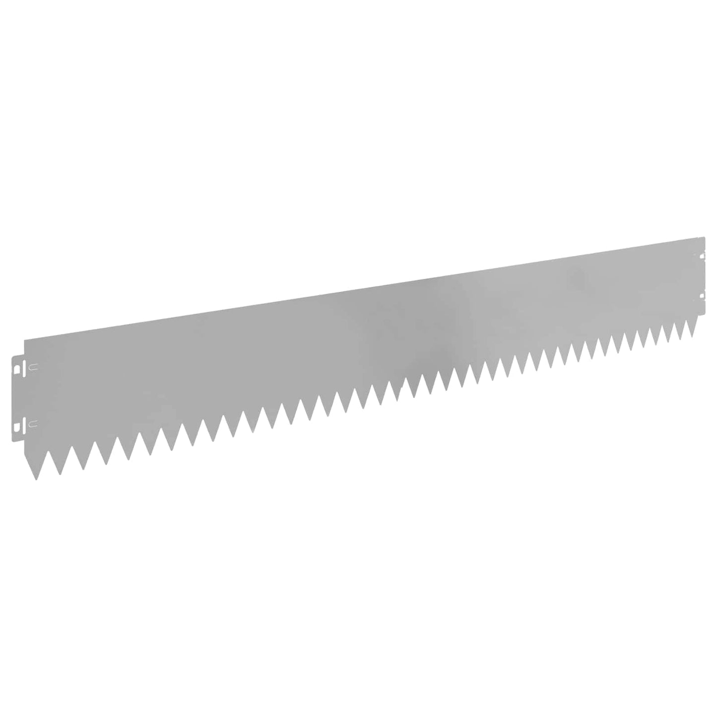 Lawn Edging 10 pcs 103 x 15 cm Steel Silver