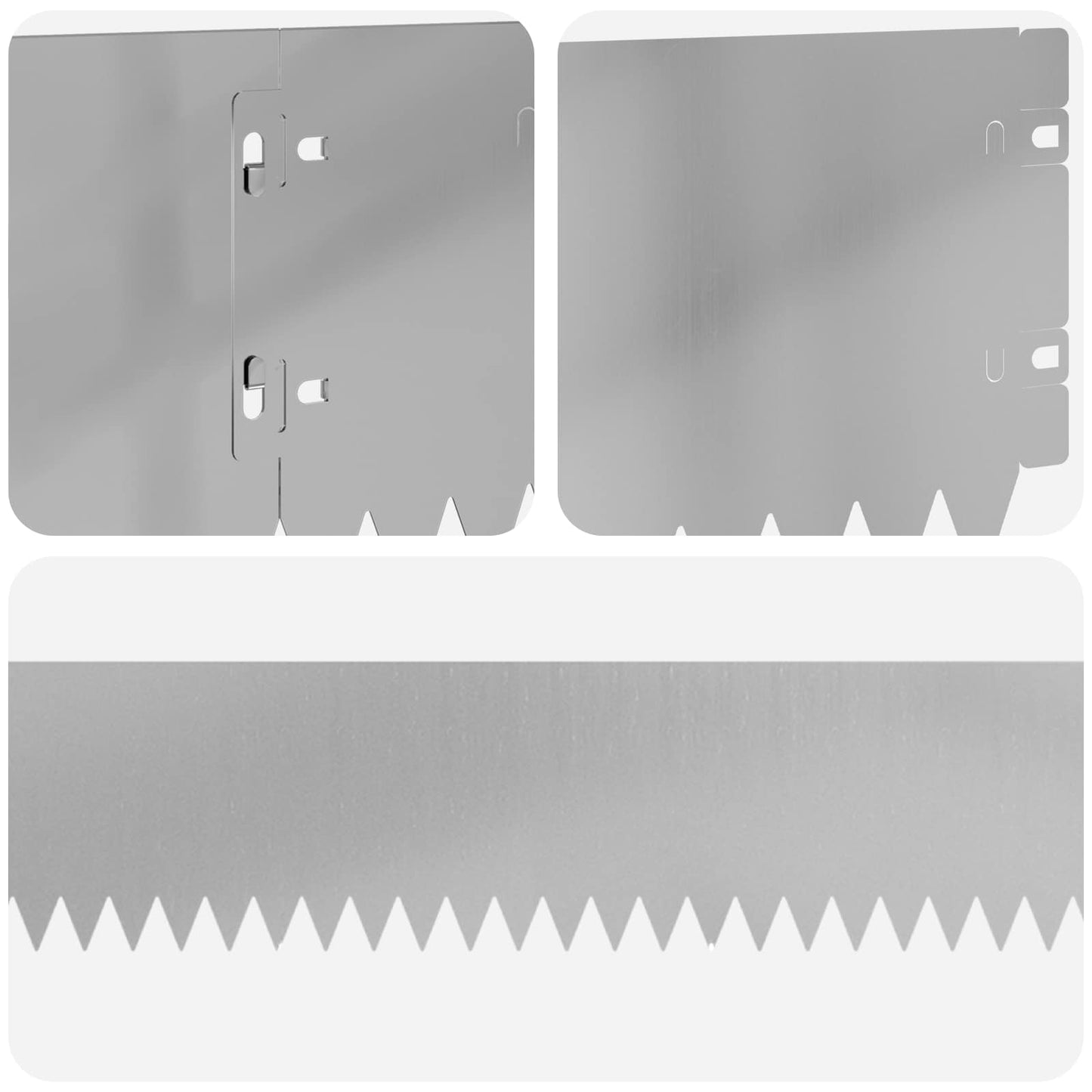 Lawn Edging 20 pcs 103 x 15 cm Steel Silver