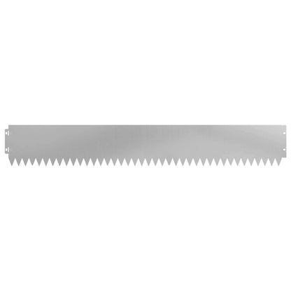 Lawn Edging 30 pcs 103 x 15 cm Steel Silver