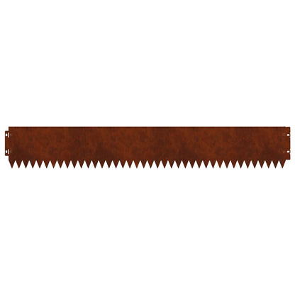 Lawn Edging 20 pcs 103 x 15 cm Steel Rusty