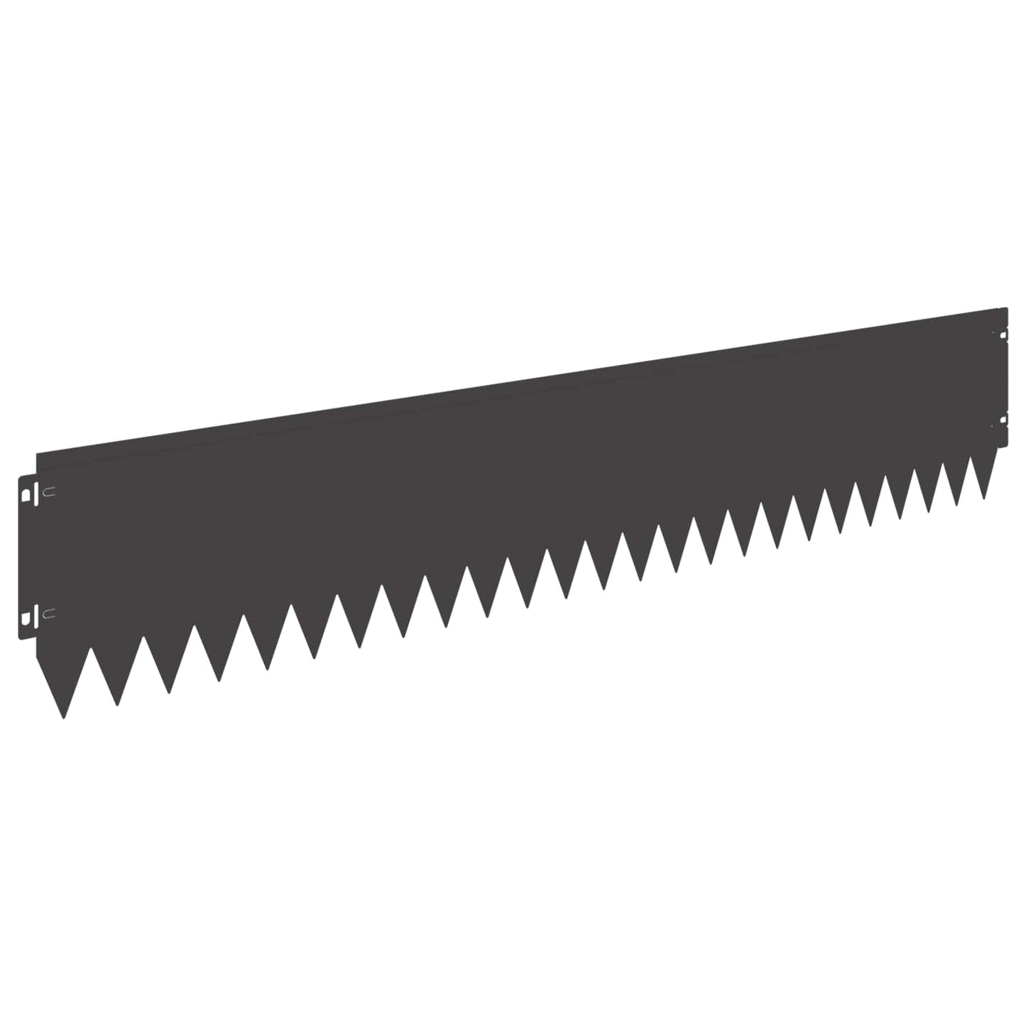 Lawn Edging 10 pcs 103 x 20 cm Steel Black
