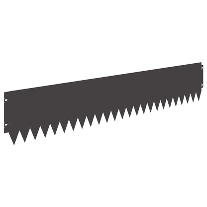 Lawn Edging 20 pcs 103 x 20 cm Steel Black
