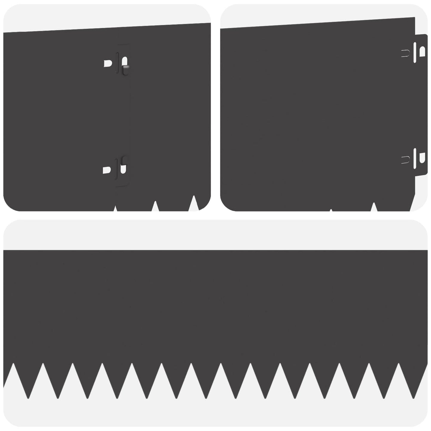 Lawn Edging 30 pcs 103 x 20 cm Steel Black
