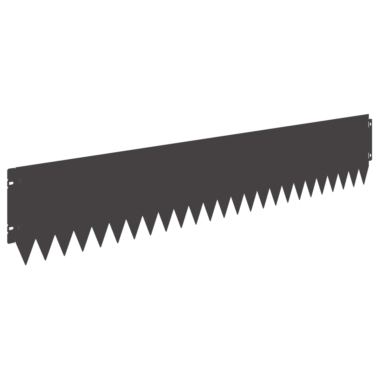 Lawn Edging 30 pcs 103 x 20 cm Steel Black