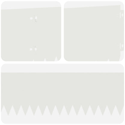 Lawn Edging 10 pcs 103 x 20 cm Steel White