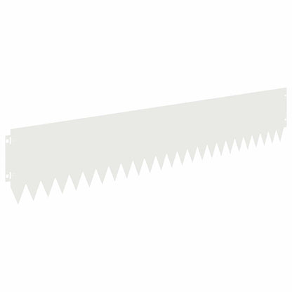 Lawn Edging 20 pcs 103 x 20 cm Steel White