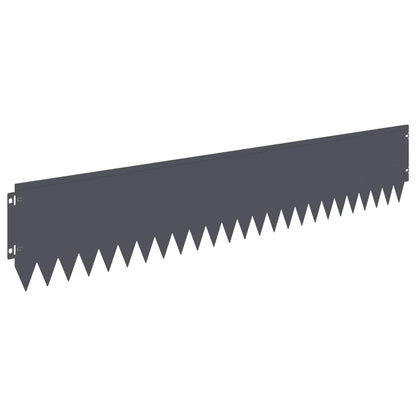 Lawn Edging 10 pcs 103 x 20 cm Steel Anthracite