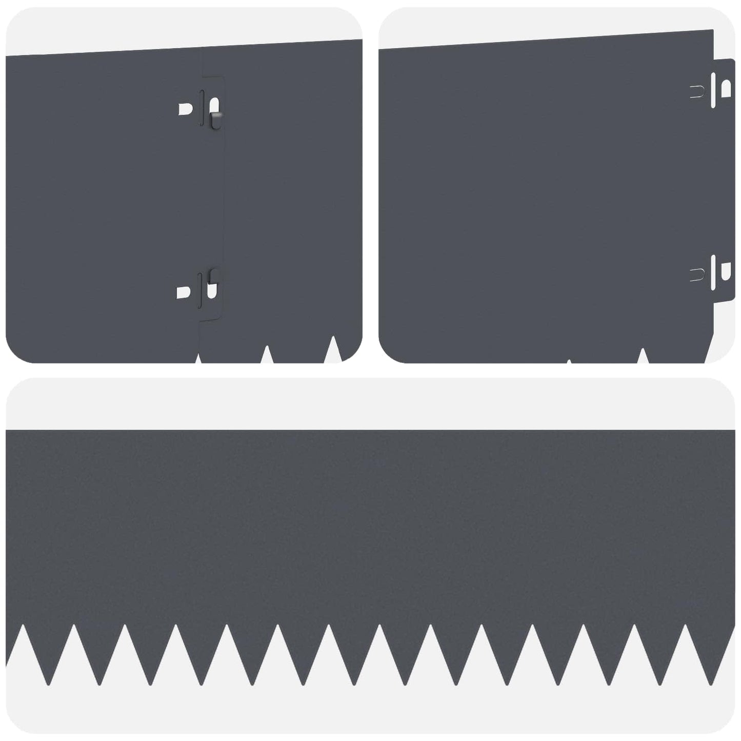 Lawn Edging 20 pcs 103 x 20 cm Steel Anthracite