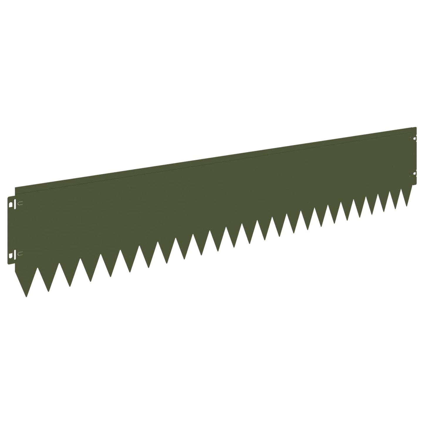 Lawn Edging 10 pcs 103 x 20 cm Steel Olive Green