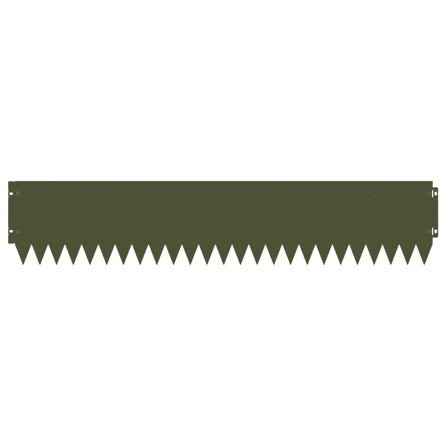 Lawn Edging 10 pcs 103 x 20 cm Steel Olive Green