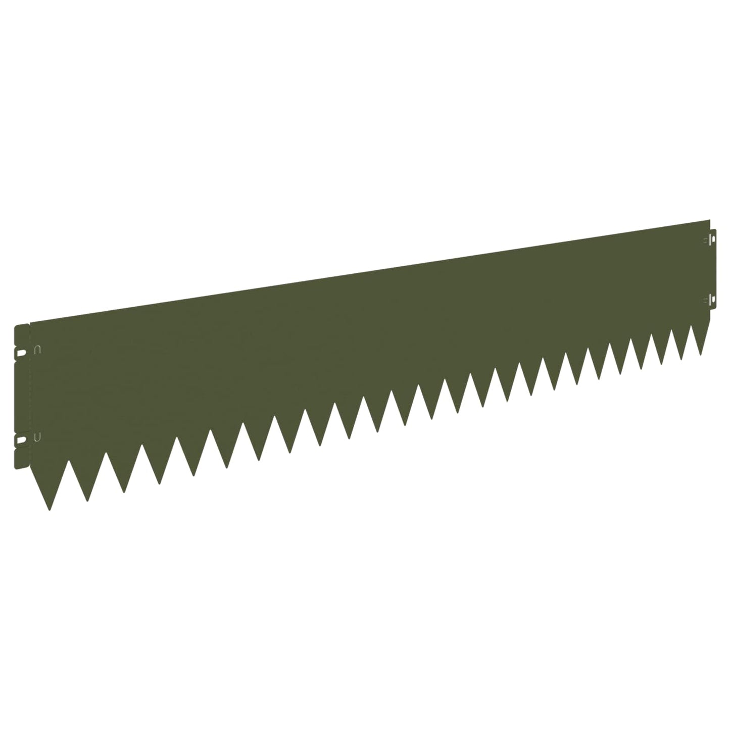 Lawn Edging 20 pcs 103 x 20 cm Steel Olive Green