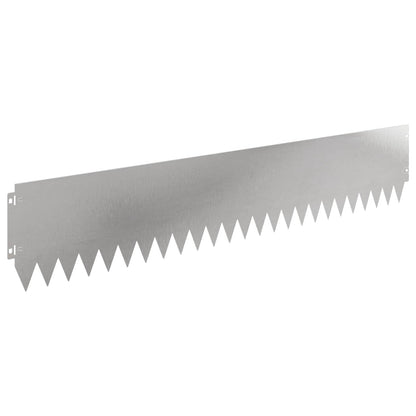 Lawn Edging 20 pcs 103 x 20 cm Steel Silver
