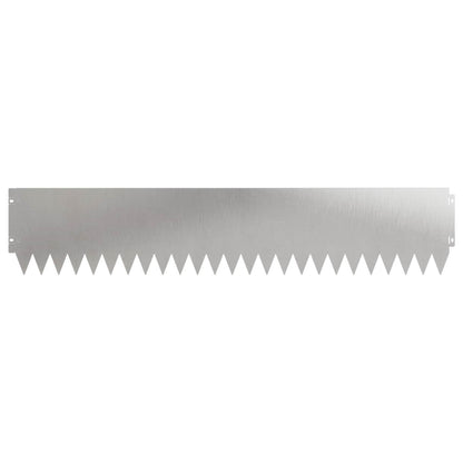 Lawn Edging 30 pcs 103 x 20 cm Steel Silver